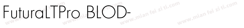 FuturaLTPro BLOD字体转换